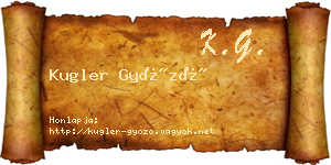 Kugler Győző névjegykártya
